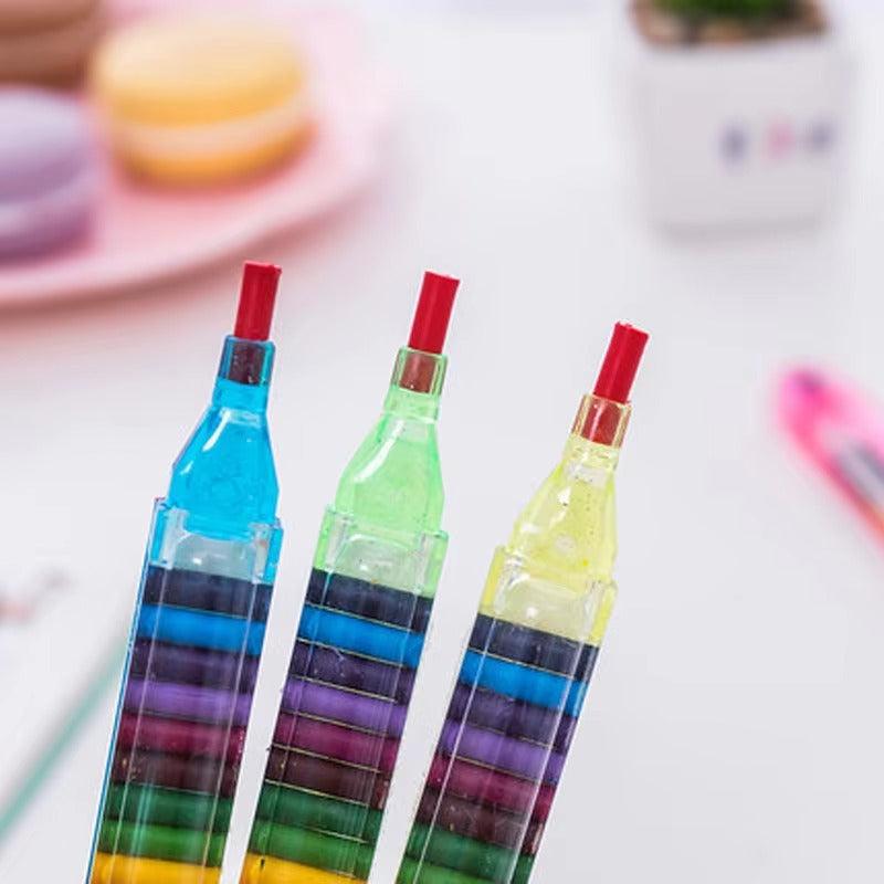 2pcs Kids' Multicolor Washable Crayons – 20 Colors, Safe & Non-Toxic