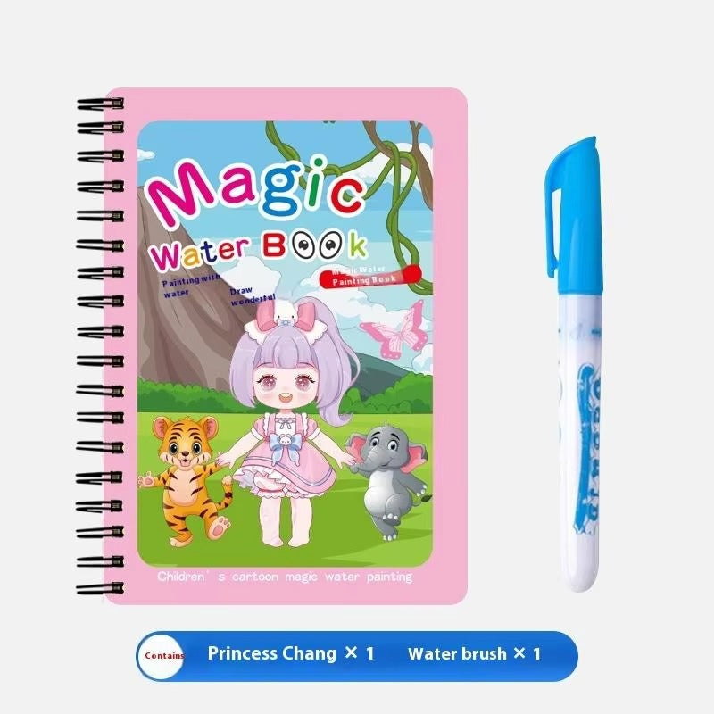 1 Reusable Water Coloring Book & Pen – Sensory Educational Drawing Toy