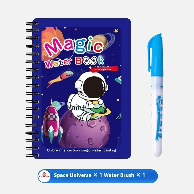 1 Reusable Water Coloring Book & Pen – Sensory Educational Drawing Toy