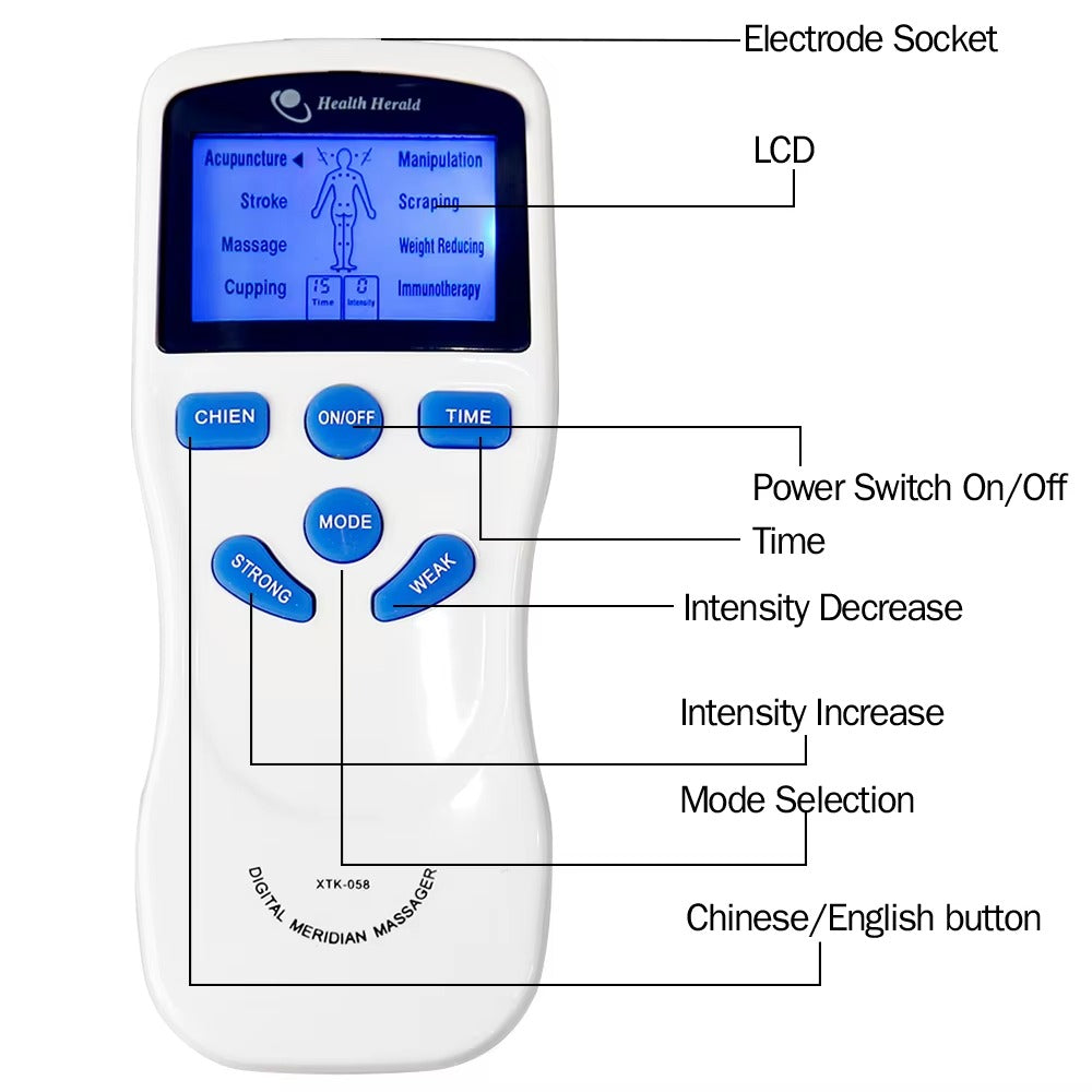 EMS TENS Muscle Stimulator – Digital Massager for Pain Relief & Slimming