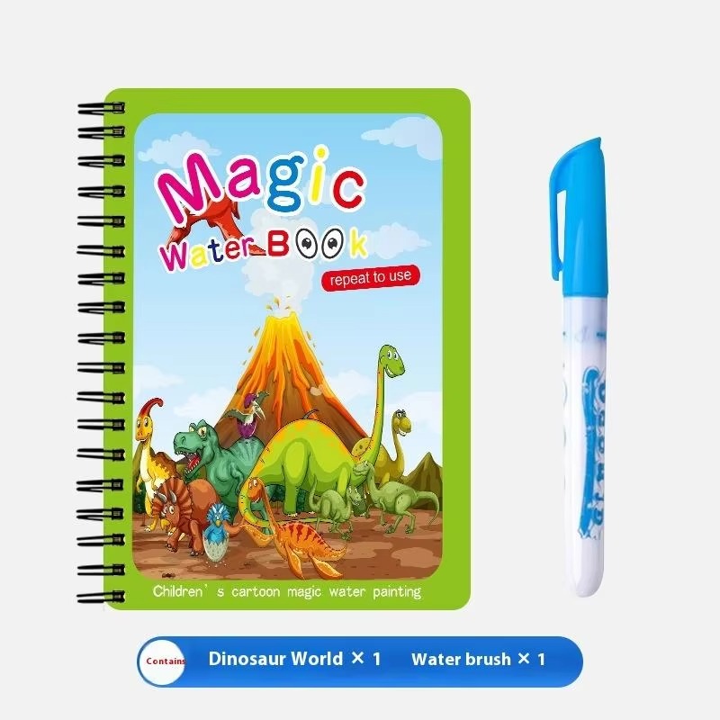 1 Reusable Water Coloring Book & Pen – Sensory Educational Drawing Toy
