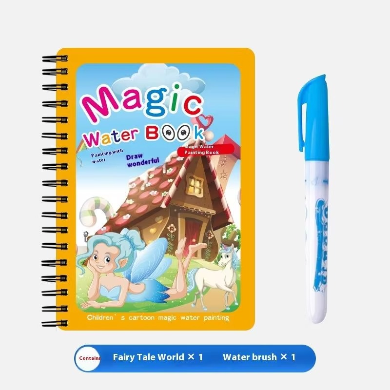 1 Reusable Water Coloring Book & Pen – Sensory Educational Drawing Toy
