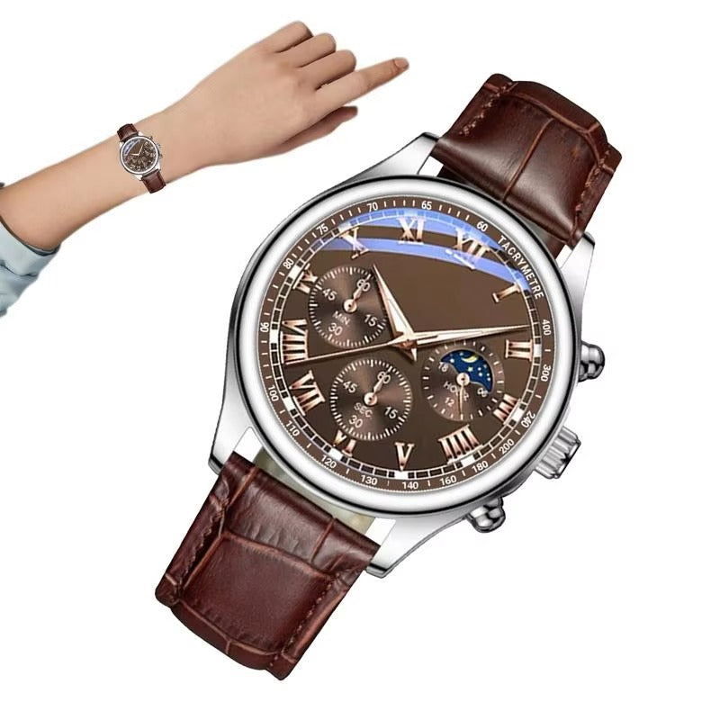 Men's Classic Leather Strap Casual Watch