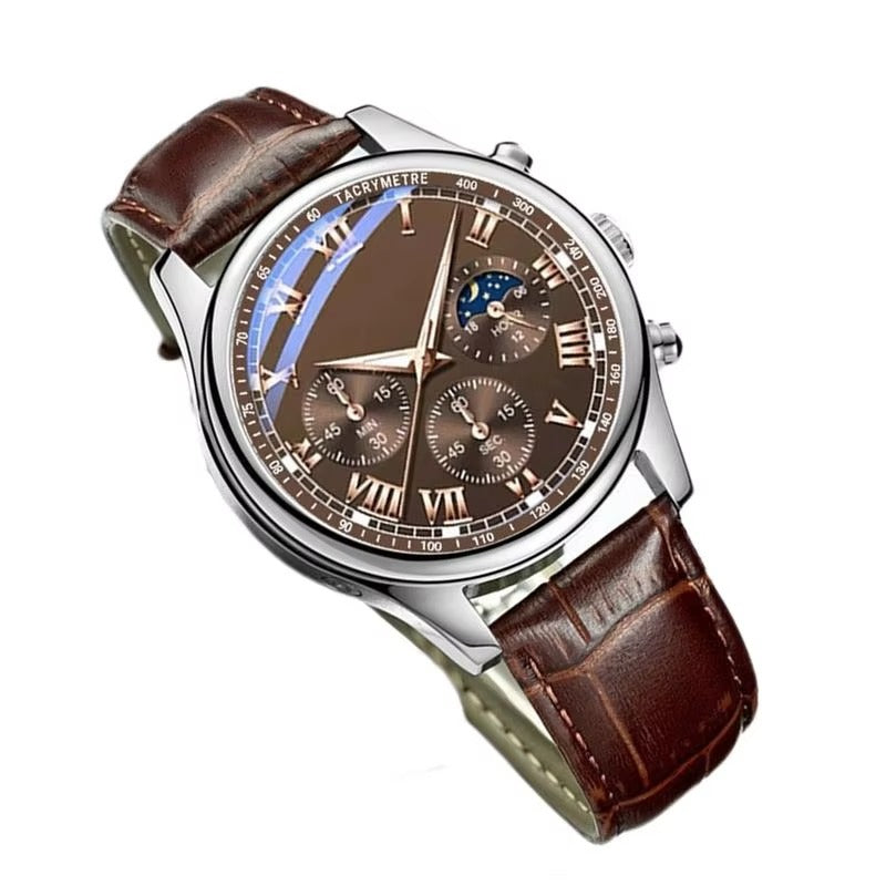 Men's Classic Leather Strap Casual Watch