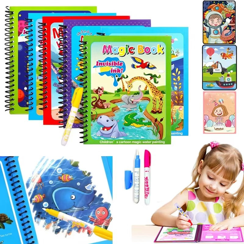 Magic Water Painting Book – Montessori Educational Toy for Kids Ages 1–3