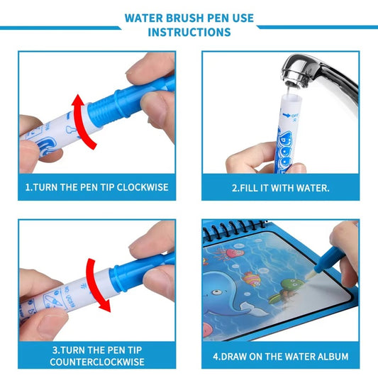 Magic Water Painting Book – Montessori Educational Toy for Kids Ages 1–3